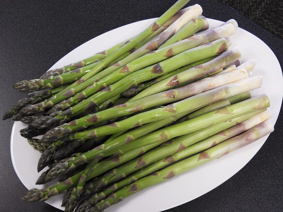 Asparagus prepared for a baby