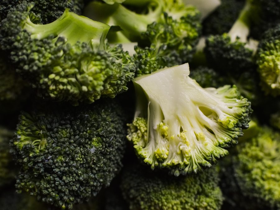 Broccoli prepared for a baby