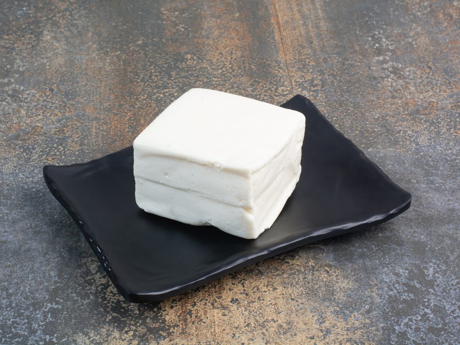 Cream cheese prepared for a baby
