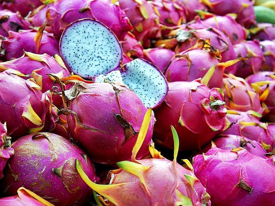 Dragon fruit prepared for a baby