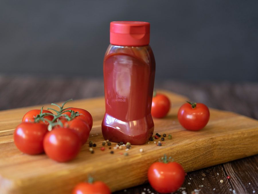 Ketchup prepared for a baby