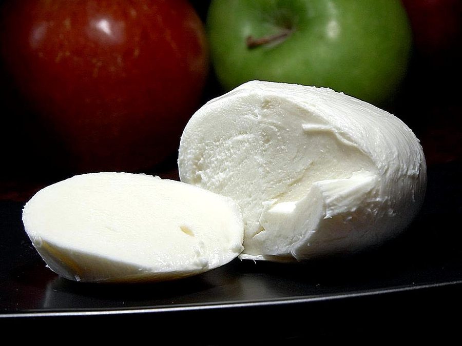 Mozzarella prepared for a baby
