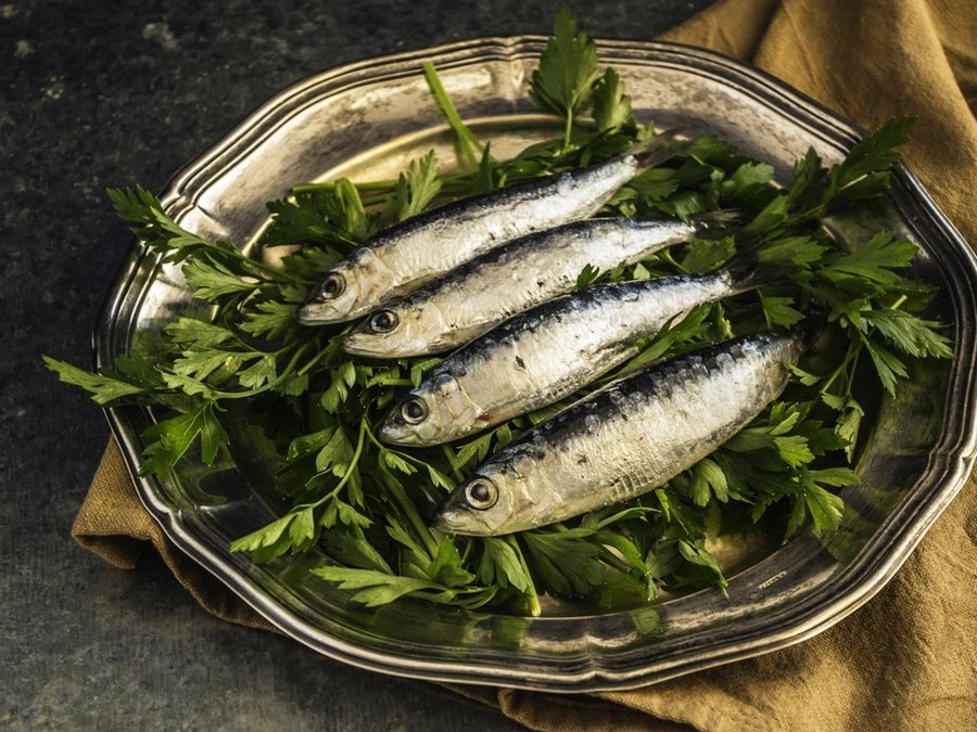 Sardines prepared for a baby