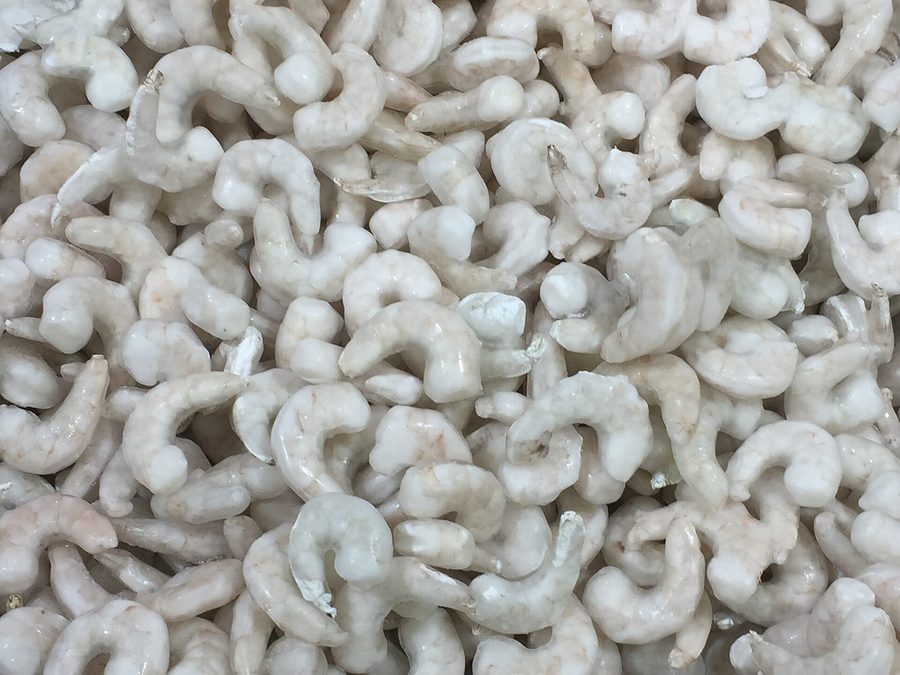 Shrimp prepared for a baby