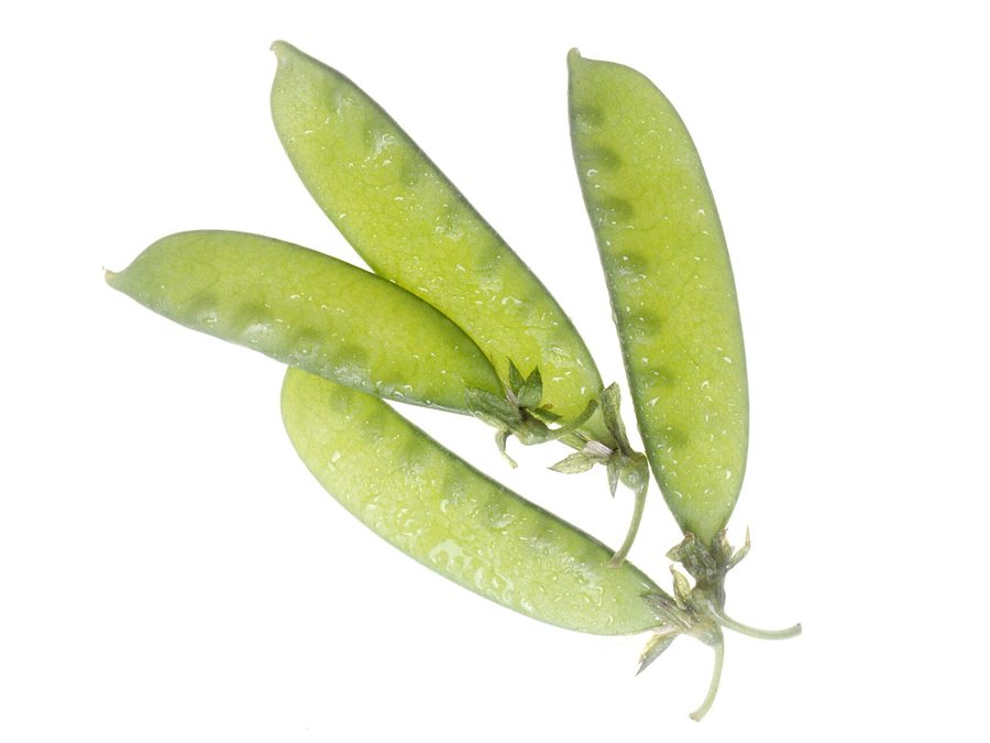 Sugar snap peas prepared for a baby